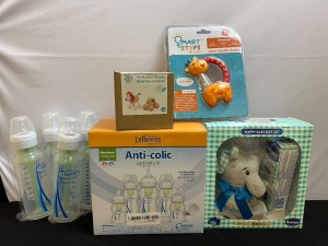 Bundle of Baby Items - Bottles & Toys