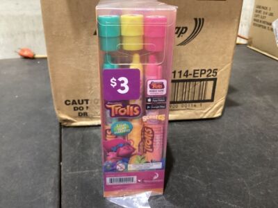 Case of DreamWorks Trolls 3-Pack Scented Pens