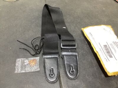 HOT SEAL Storage Picks Adjustable Genuine Leather Metal Hook Guitar Strap