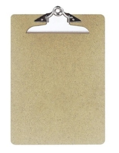 Lot of 6&nbsp;Officemate Hardboard Clipboards, Letter Size, Brown, Cosmetic Damage