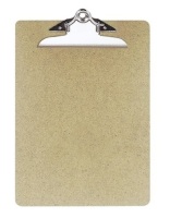 Lot of 6&nbsp;Officemate Hardboard Clipboards, Letter Size, Brown, Cosmetic Damage