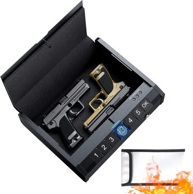 AINIRO Gun Safe for Pistols - Biometric Gun Safe for Handgun