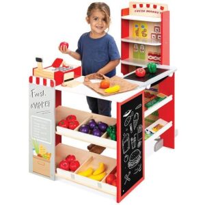 Kids Pretend Play Grocery Store Supermarket Toy Set w/ Accessories 