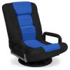 Gaming Floor Chair w/ 360-Degree Swivel, Armrest, Adjustable Backrest 