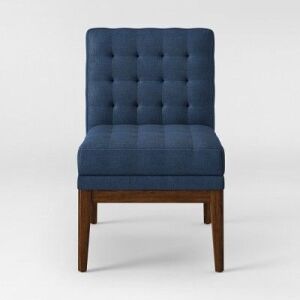 Project 62 Newark Tufted Slipper Chair with Wood Base 