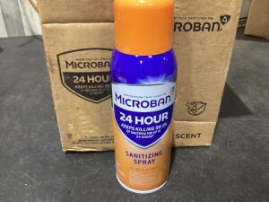 Case of (6) Microban 24 Hour Citrus Scent Disinfectant Sanitizing Spray