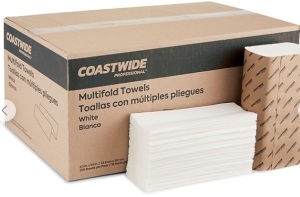 Coastwide Professional™ Multifold Paper Towels, 1-ply, 250 Sheets/Pack, 16 Packs/Carton