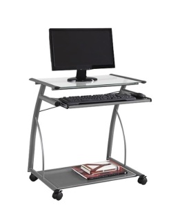 Staples easy2GO Metal & Glass Computer Cart