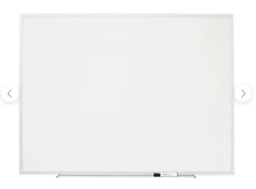 Staples Standard Durable Melamine Dry-Erase Whiteboard, Aluminum Frame, 4' x 3'