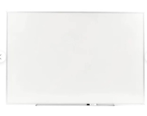 Staples Standard Durable Melamine Dry-Erase Whiteboard, Aluminum Frame, 6'W x 4'H