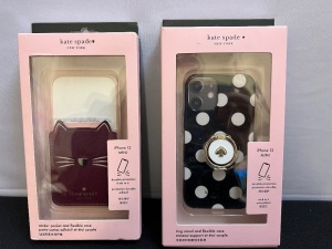 Lot of (2) Katie Spade iPhone 12 Mini Cases, Authenticity Unknown