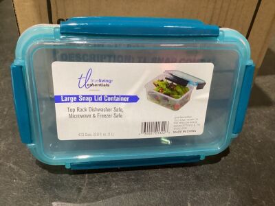 Case of (6) Large Snap Lid Containers