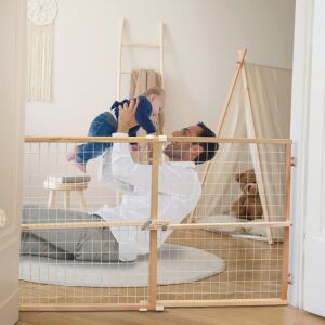Toddleroo by North States Wide Extra Wide Wire Mesh Baby Gate, Fits 29.5"-50" Wide, 32" Tall