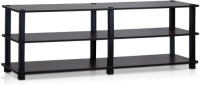 Furinno No Tools 3 Tier Entertainment TV Stand, Dark Cherry/Black - Appears New