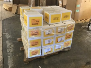 Pallet of HIPPEAS Nacho Chickpea Puff Snacks