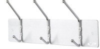 Wall Rack Coat Hook, 3 Hook, Silver