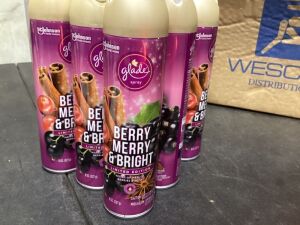 Lot of (12) Glade Air Freshener Spray Merry Berry & Bright