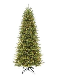 Puleo 4.5 ft. Pre-Lit Incandescent Slim Fraser Fir Artificial Christmas Tree