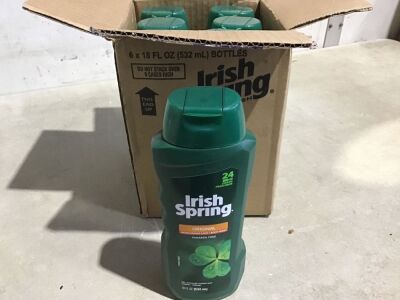 Case of (6) Irish Spring Body Wash, Original, 18 oz 