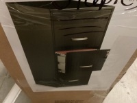3-Drawer Steel File Cabinet, 35.5" x 14.5" x 18"