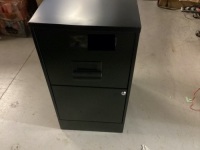 2-Drawer Steel File Cabinet, Letter Size, 26.7" x 14.25" x 18", Bent Corner, No Key