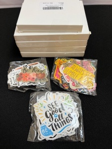 Lot of (5) Boxes of Inspirational Sticker Packs