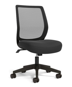 Union & Scale™ Essentials™ Mesh Back Fabric Task Chair, Black