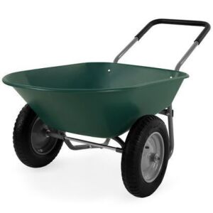 Dual-Wheel Wheelbarrow Garden Cart 