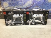 Lot of (2)&nbsp;Wireless Interactive Remote Control Robot Puppy - New