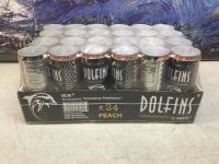 Dolfins by AKCO Peach Energy Drink, 24 Pack - New