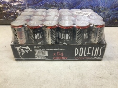 Dolfins by AKCO Cherry Energy Drink, 24 Pack - New