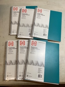 Lot of 12 Tru Red Premium Poly 1 Subject Notebooks, Graph Ruled, w/ Pocket Divider, 8.5" x 11"