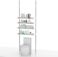 Bathroom Organizer, 4 Tier Adjustable Shelves, 97-116" Tall