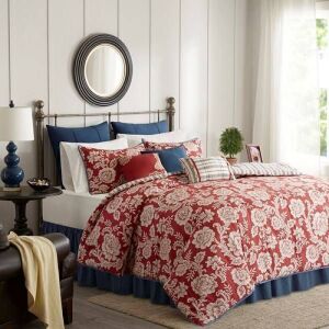 Madison Park Lucy Queen 9 Piece Cotton Twill Reversible Comforter Set