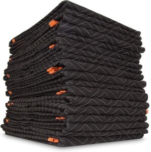 72-Inch by 80-Inch Heavy Duty Padded Moving Blankets, 12 Pack