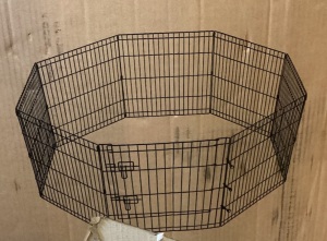 24" H Pet Playpen, Black