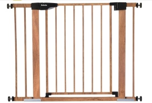 Babelio Metal Baby Gate w/ Wood Pattern