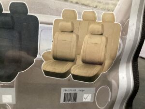 Flying Banner Car Seat Covers, Beige