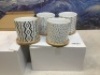 Lot of (2) Dervell Succulent Planters with Drainage Hole, Geometric Patterned, Set of 4 - Appears New