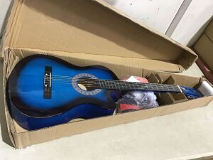 Beginner Acoustic Cutaway Guitar Set w/ Case, Strap, Capo - 38in 