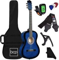 Beginner Acoustic Guitar Set w/ Case, Strap, Digital Tuner, Strings - 38in&nbsp;