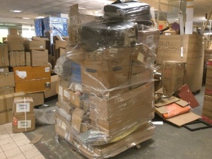 Pallet of DOT COM Return Items. Includes New and Return Items. Will Contain Broken or Incomplete Pieces. High Retail Value