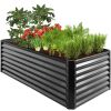 Outdoor Metal Raised Garden Bed for Vegetables, Flowers, Herbs - 6x3x2ft 