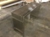 Modway&nbsp;Silver Gridiron Console Table. New with Damage on one side. SEE PICTURES. One leg is bent