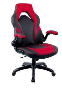 Staples Emerge Vortex Bonded Leather Gaming Chair, Black and Red