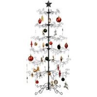 Wrought Iron Christmas Tree Ornament Display w/ Easy Assembly, Stand - 6ft&nbsp;