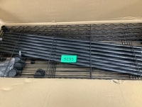 5-Tier Black Wired Shelf on Wheels.