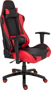 Adjustable Faux Leather Gaming Office Chair with Support Cushions