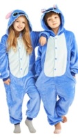 Blue Stitch Onesie Pajamas, Unisex, Large