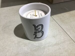 Case of (20) Monogram B Sandalwood Amber Scented Candles 4oz